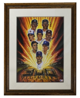 300 Win Pitchers Signed Framed Lithograph
